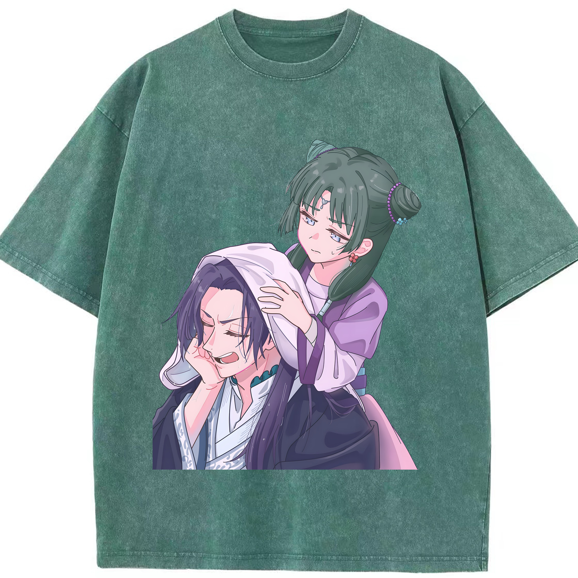 （画像用） 薬屋のひとりごと The Apothecary Diaries 綿100% ヴィンテージ風 半袖Tシャツ（フロントプリント）